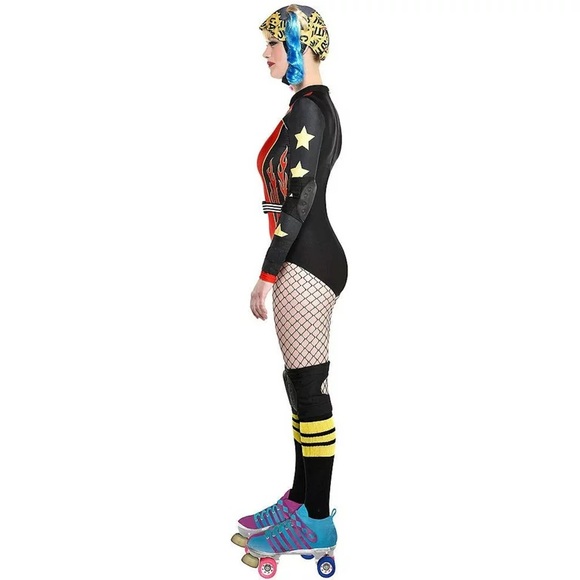 Harley Quinn Roller Derby Halloween Costume for Women, Birds of Prey, - Picture 4 of 7